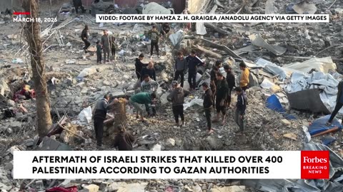 Aftermath of Israeli Airstrikes That Killed Over 400 Palestinians According To Gazan Officials