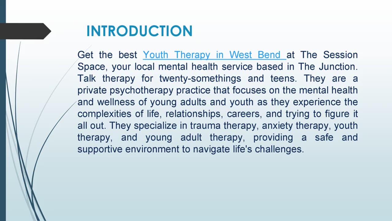 Get the best Youth Therapy in West Bend