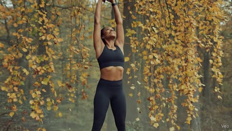 Stretching in the Autumn Leaves - AI Short