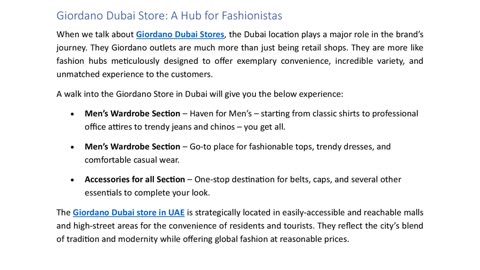 Giordano UAE – Casual Tees That Work