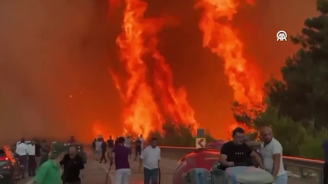 Apocalyptic scenes in Turkey as wildfires reach Bursa