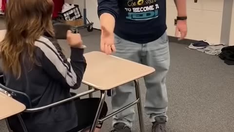 Teacher smashes her phone
