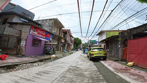 Clear Sky on Mustasa Street in Marikina City in the Philippines