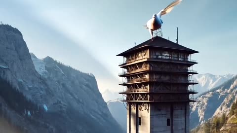 The story of the pigeon who built nest on top of a tower and then laid lots of eggs 😭 #ai #pigeon