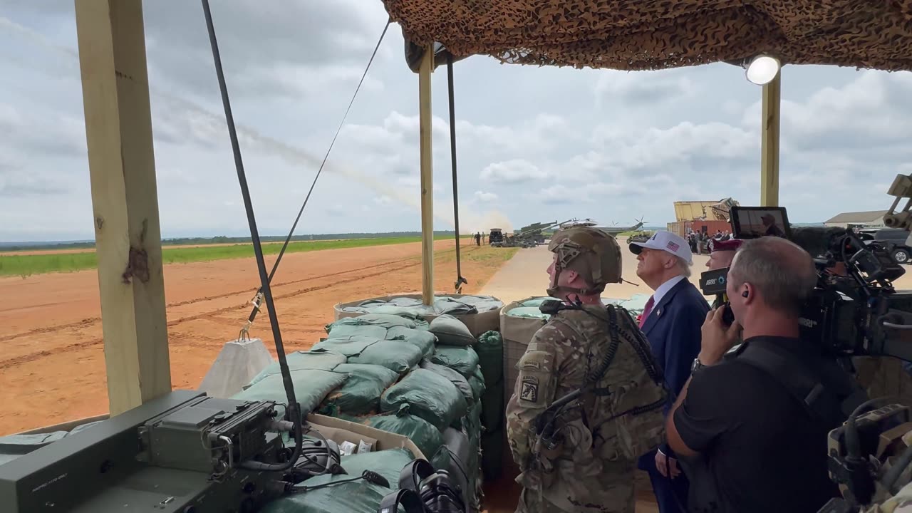 President Donald Trump at Fort Bragg.