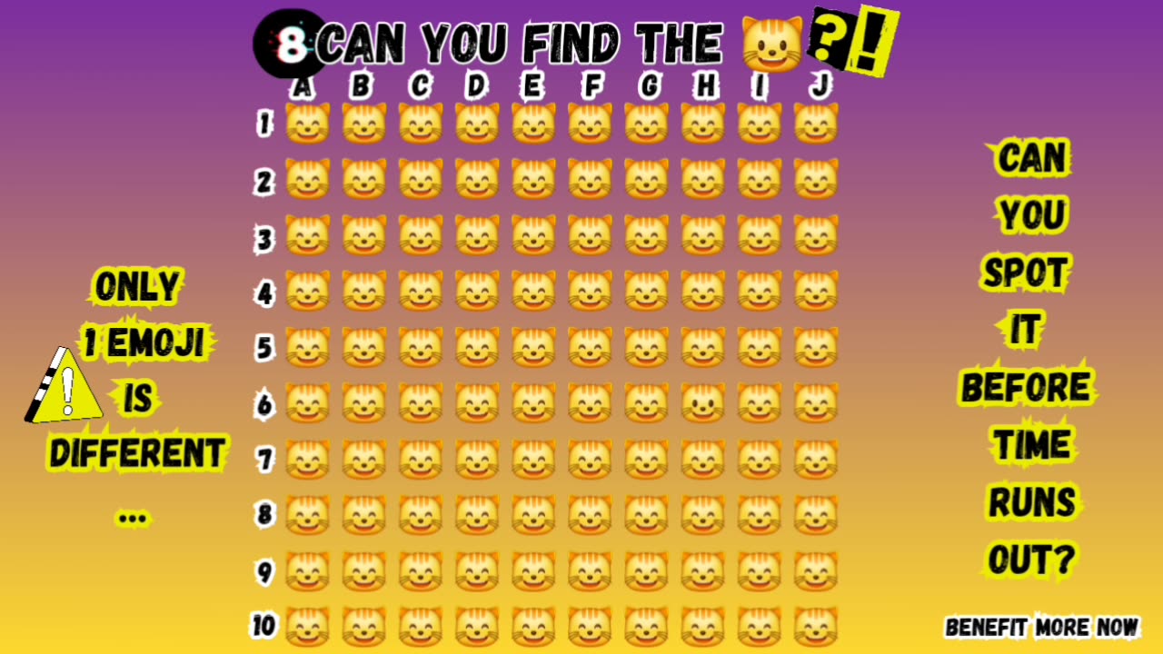 Can you find the different emoji? (P.1) 😺
