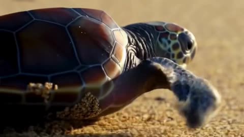 Tiny feet. Giant purpose. 🐢