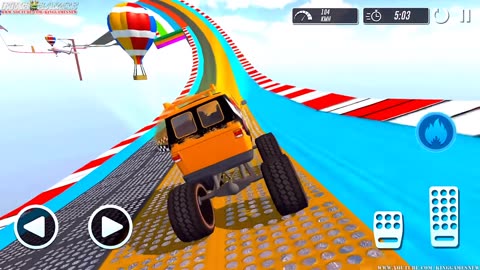 Monster Truck Mega Ramp Impossible Driver - Car Extreme Stunts GT Racing - Android GamePlay #3