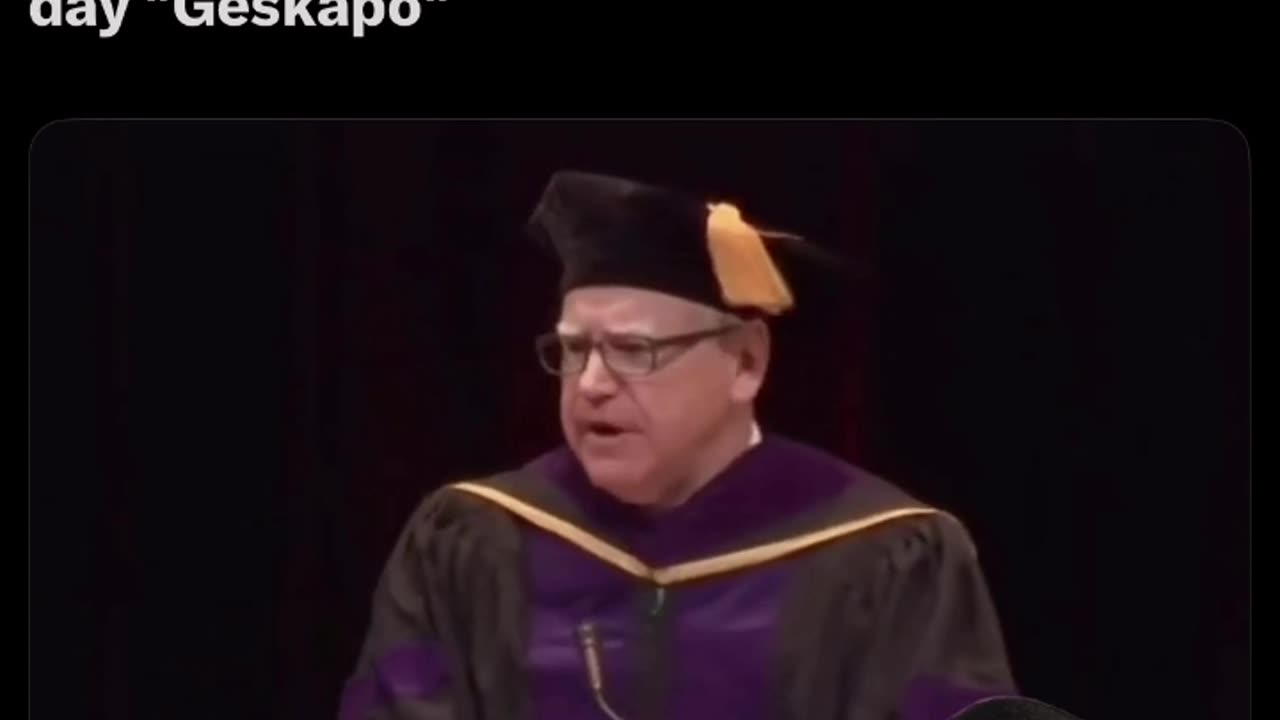 Just In: Governor Tim Walz Compares ICE Agents To Hitler “Geskapo”
