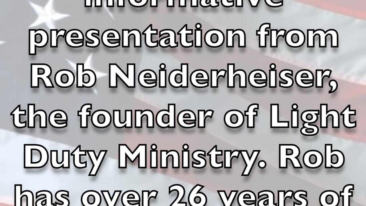 STN Monthly Meeting – Tue, April 29 at 7 PM – Guest Speaker Rob Neiderheiser, Light Duty Ministry