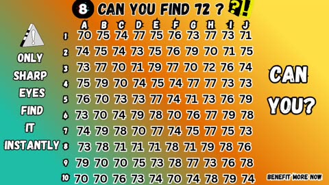 Can you find 72 ? 🔎