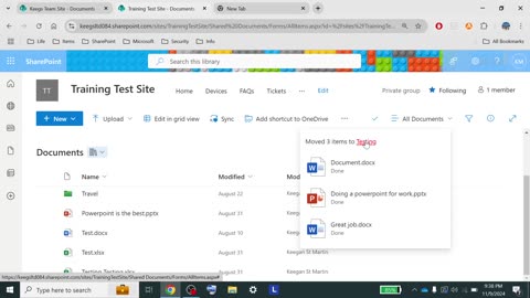 Moving and copying files while on Microsoft SharePoint online