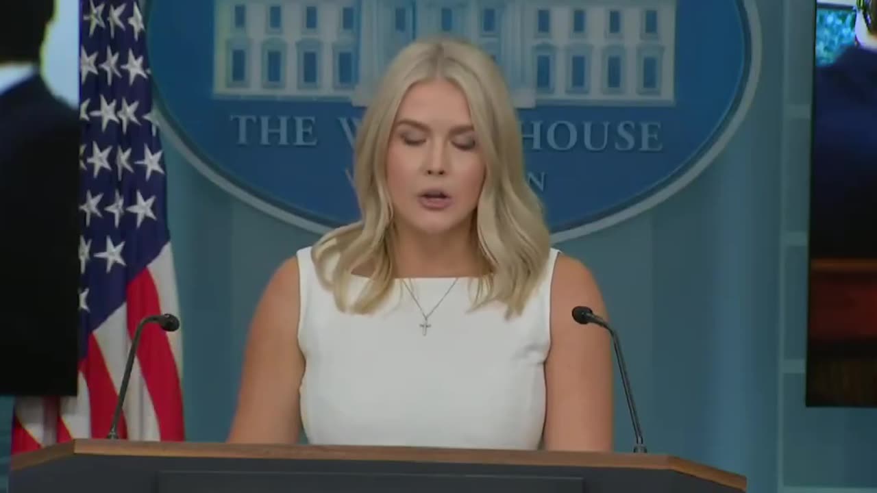 Karoline Leavitt attacks the press after Trump’s summit