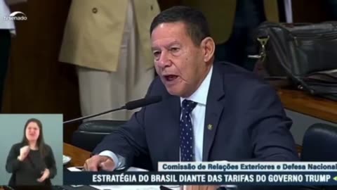 O X9 Hamilton Mourão reagiu duramente à intervenção de Donald Trump no caso Bolsonaro.
