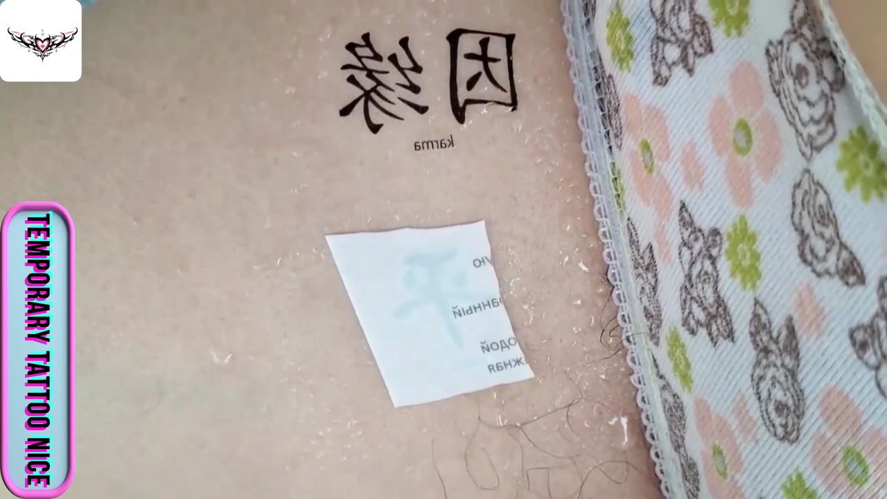 Chinese characters tattos and flowers tattos#temporarytattoo #temporarytattoos