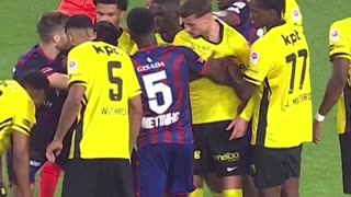 Shaqiri stays cool and scores to give FCB the lead.