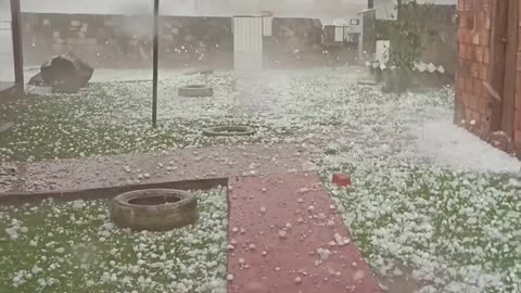 Giant Hailstorm Pelts Erechim, Brazil