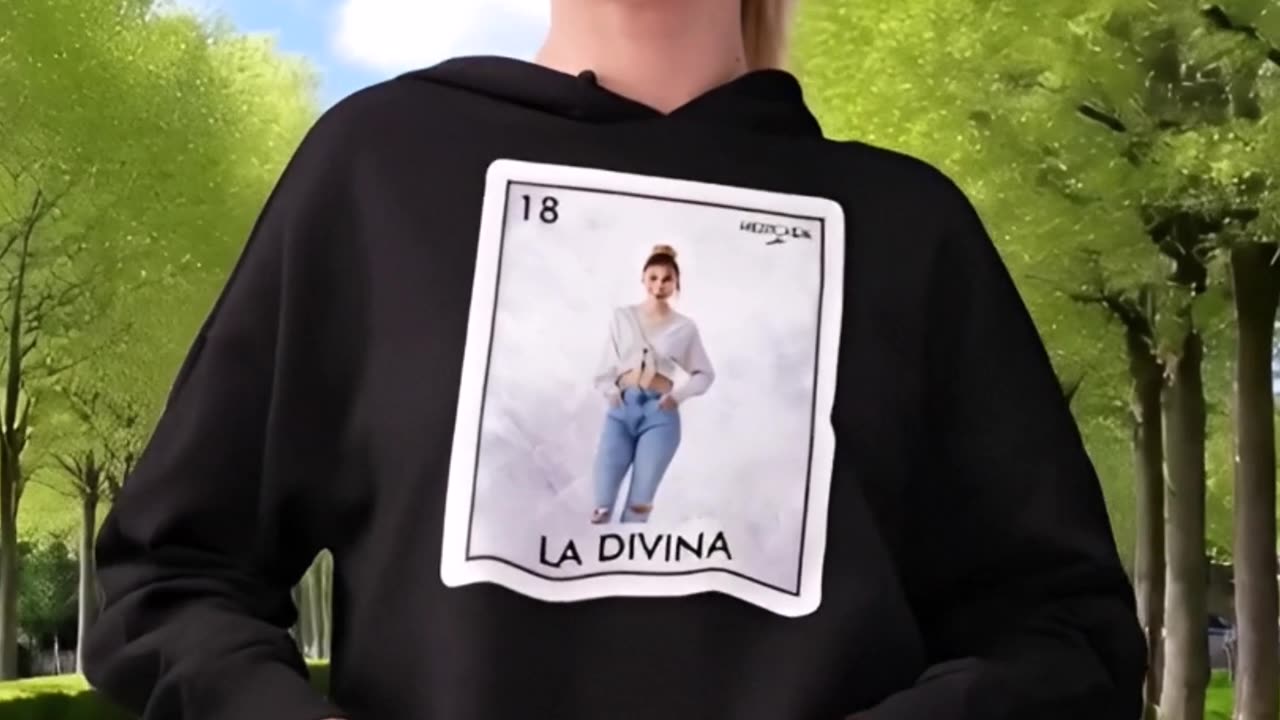 ¿Ya viste esta sudadera con mi carta de lotería? Es real y me encanta #modamexicana #estilo