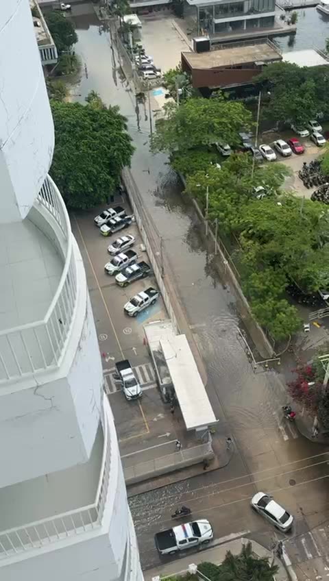 Reportan subida de la marea en Manga: autoridades mantienen vigilancia