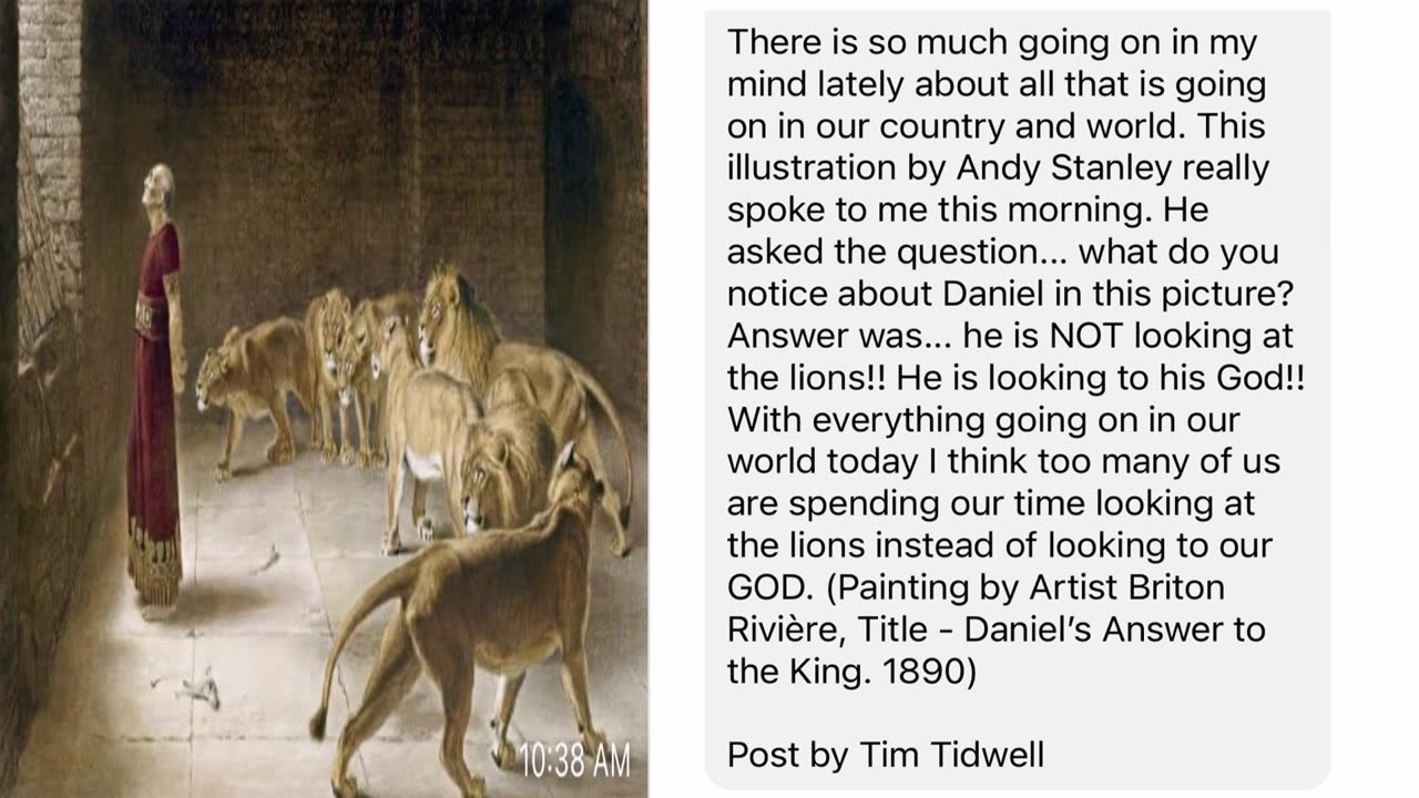 Daniel Not Looking at the Lions