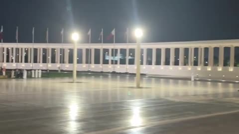 POTUS and the Emir of Qatar watch a sword dancing ceremony at Al Wajba Palace 🇺🇸🇶🇦