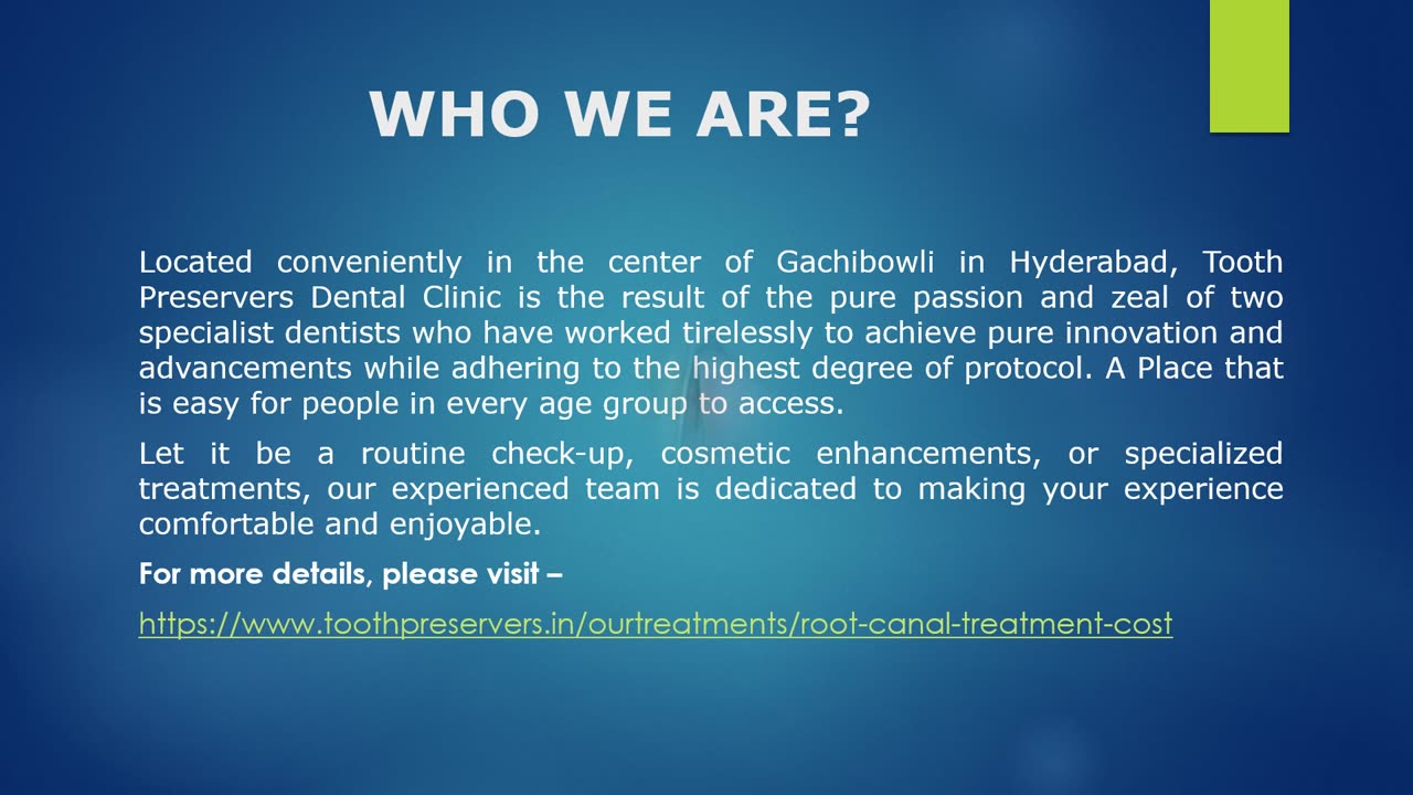 Best Root Canal Treatment in Gachibowli