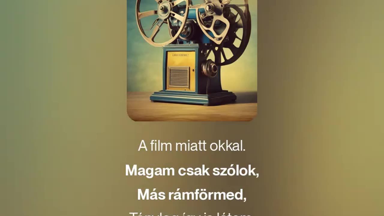 A mozigépésznek (megzenésített vers)