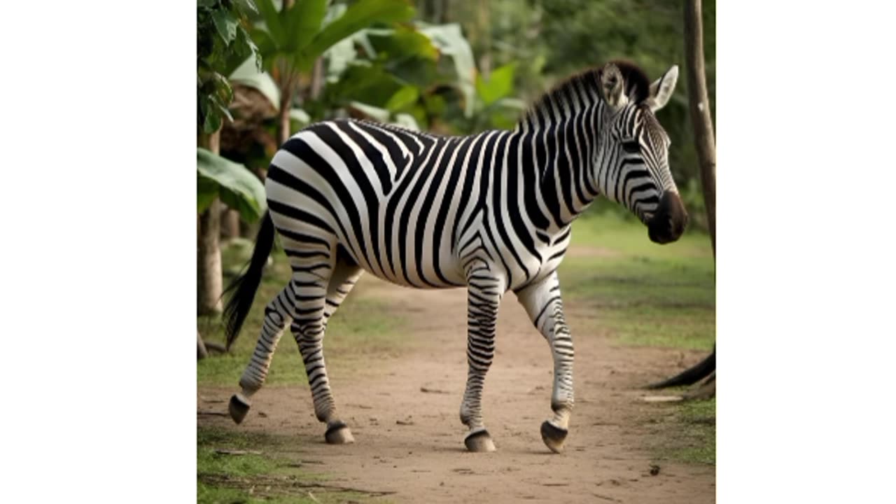 Zebra walking