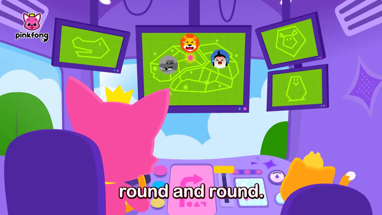The Wheels on the Super Bus go round and round | Animal Songs of Pinkfong Ninimo | Pinkfong Song