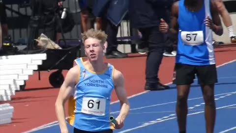 What would you do? An athlete gets shoved out of the way during the final leg of a relay race 😬