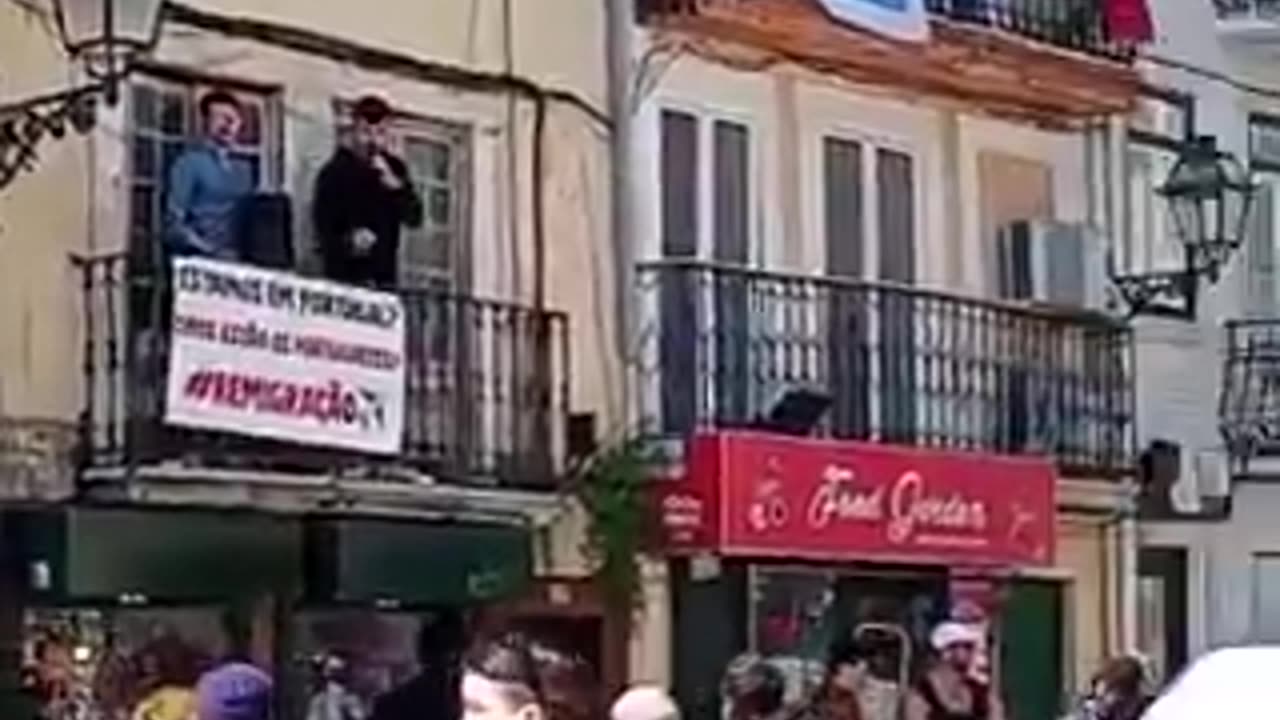 Watch me protest for REMIGRATION in the most replaced neighbourhood of Lisbon.