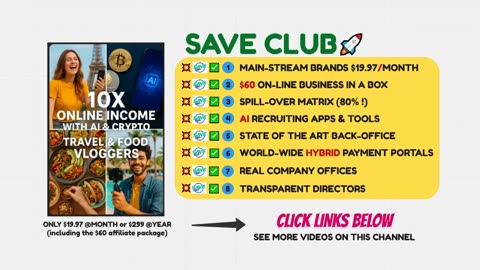 SAVE CLUB SAVINGS & DISCOUNTS WORLDWIDE - 4 SHORT VIDEOS DOING THE WORK - TOP TEAM ROB BUSER