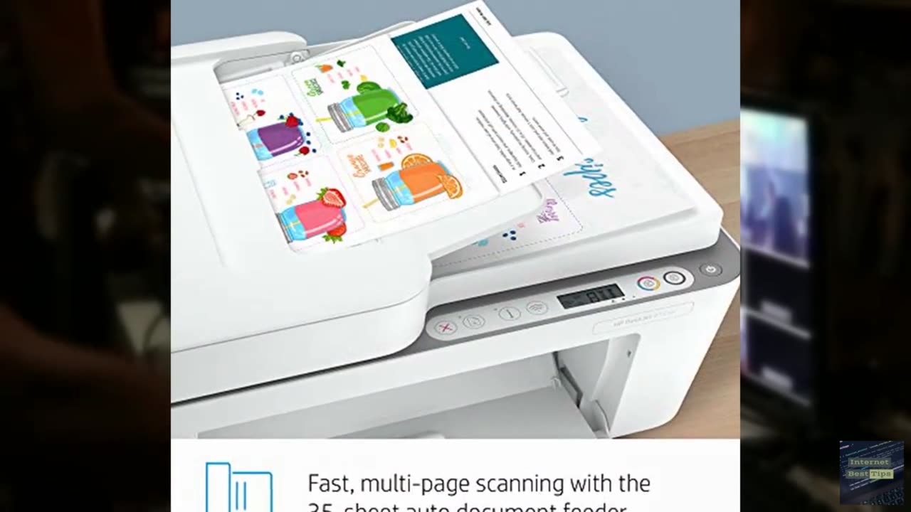 HP DeskJet 4155e Wireless Color Inkjet Printer, Print, scan, copy, Easy setup, M