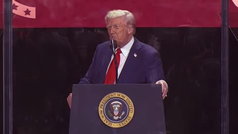 Trump addresses free speech at Kirk memorial