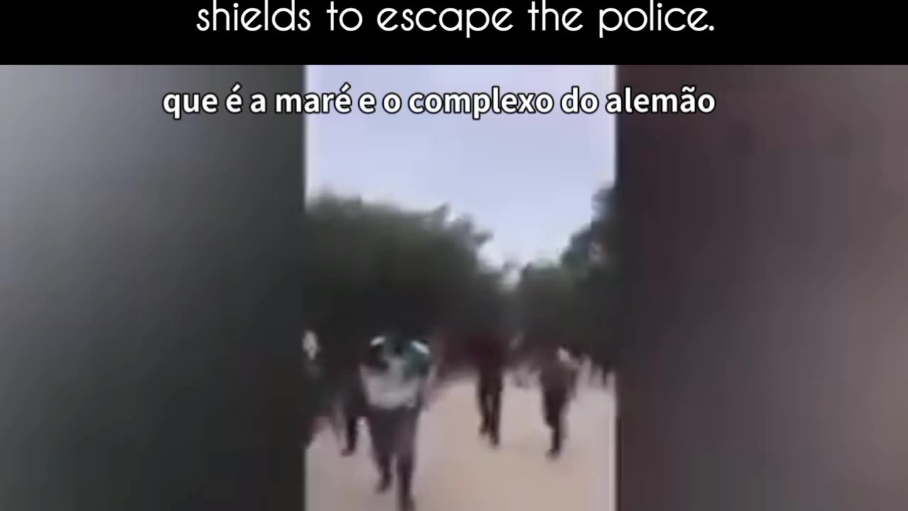In Rio: Criminals use residents as human shields to escape the police.