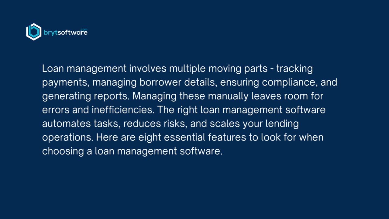 8 Essential Features Every Loan Management Software Should Have