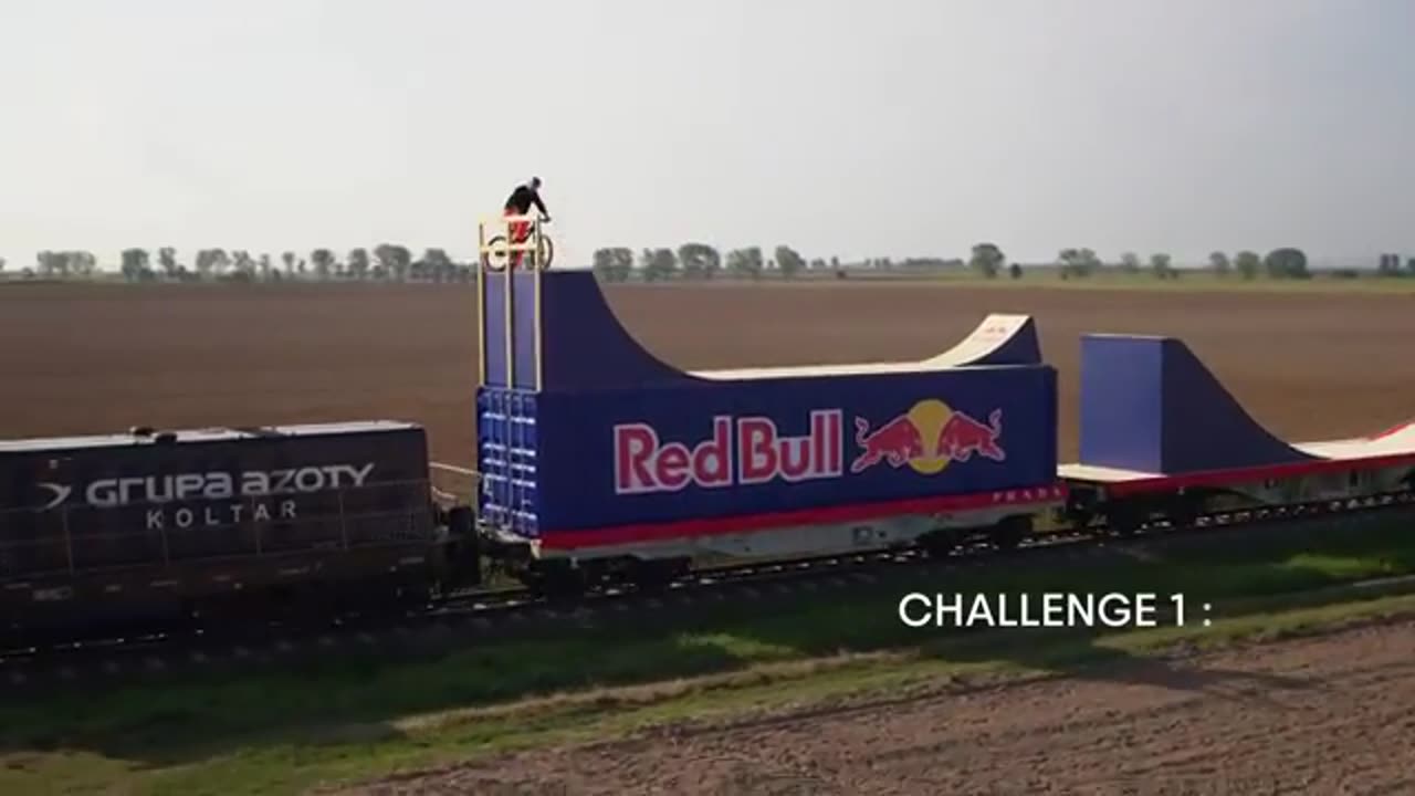 World First! Bike Flip On A Moving Train