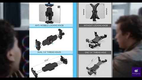 KDD iPad and Phone Tripod Mount Adapter with Ball Head, iPad Holder for Tripod,