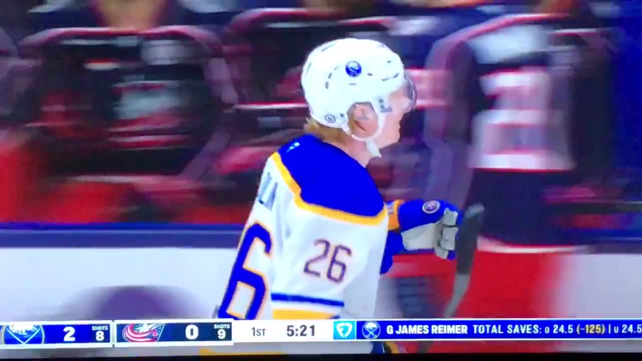 Sabres D #26 Rasmus Dahlin 🥅(16)🏒Wrist-Shot Goal