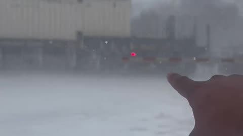 Train Collides With Stuck Semi During Snowstorm in Gastonia, NC