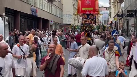 Jagannath Ratha Yatra festival in Brno, Czech Republic May 2025