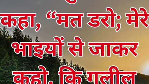 "डर मतो, मेरे भाइयों को गलील बुलाओ" मत्ती 28:10 #shorts #youtube #ytshorts #reels #love #jesuschrist