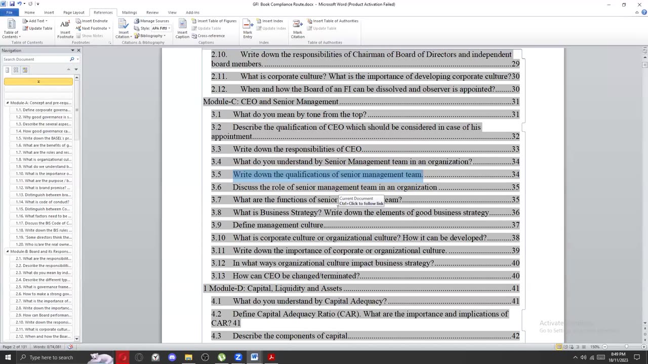 1. Banking Diploma Preparation - JAIBB - Governance in Financial Institutions (GFI)