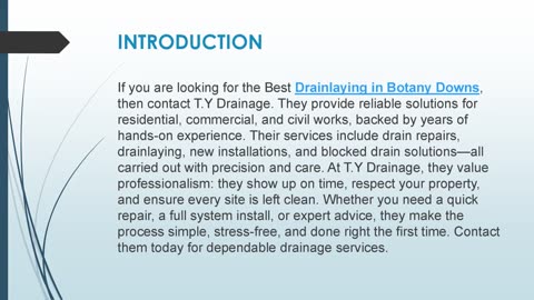 Best Drainlaying in Botany Downs