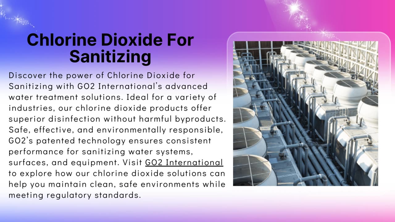 Chlorine Dioxide For Sanitizing
