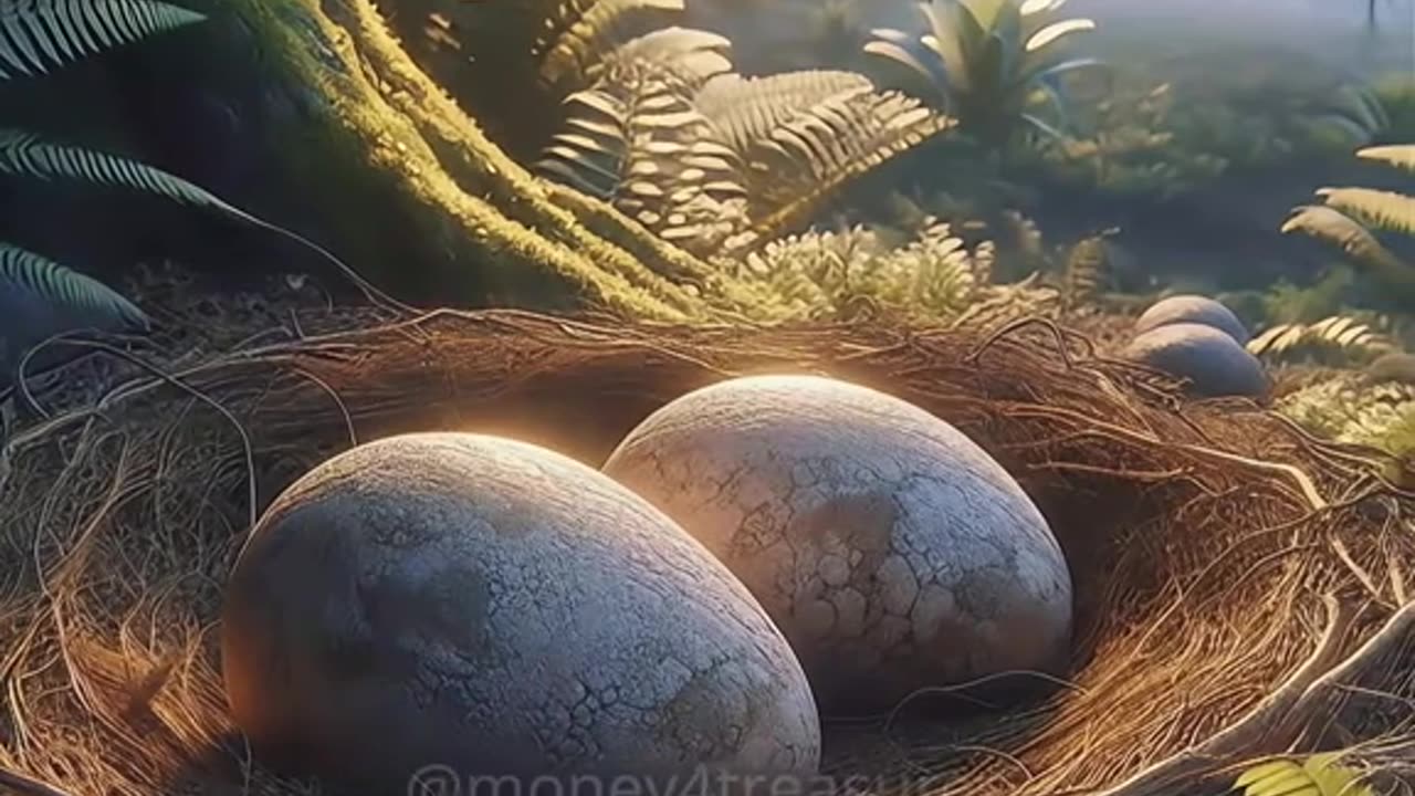 Fossilized dinosaur eggs