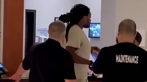 Drunk gets slammed after smashing through the door