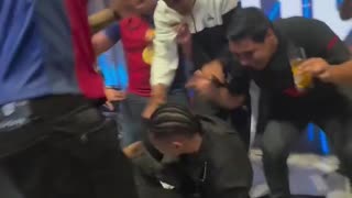 Raphinha Shows Off New Dance Move while at a Party.