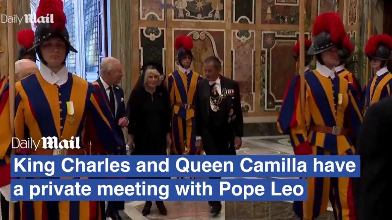 King Charles puts on display of Christian unity: Is 1st British Monarch to Pray w/ Pope in 500 yrs ~ By Daily Mail 10.23.25)