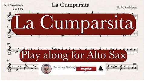 La Cumparsita - Rodriguez | Play along for Alto Saxophone
